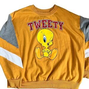 Looney Tunes Vintage Tweety Sweatshirt Size Junior‎ 11/13 Oversized